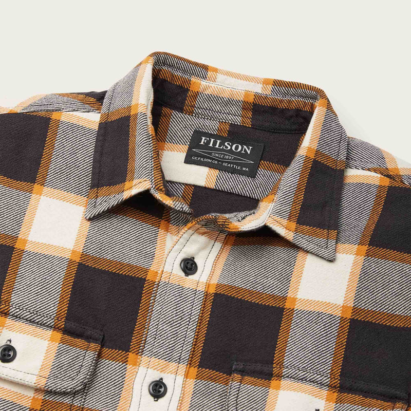 Vintage flannel work shirt von Filson | Black natural gold (Black)