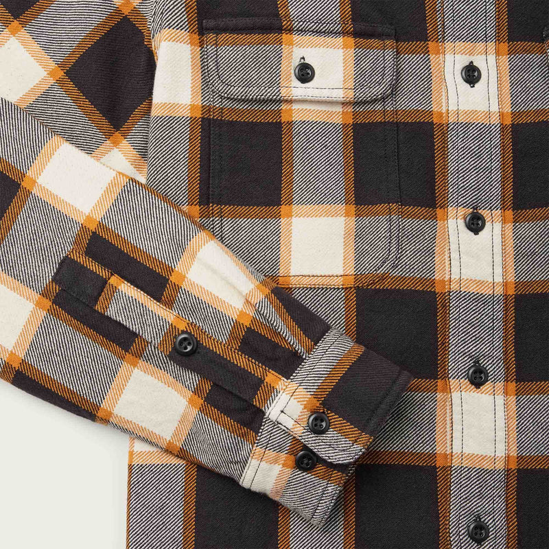 Vintage flannel work shirt von Filson | Black natural gold (Black)
