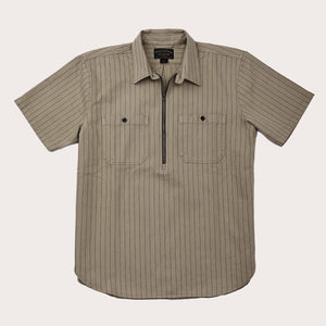 Short sleeve mechanic shirt by Filson | Tan herringbone/ gre (Beige)