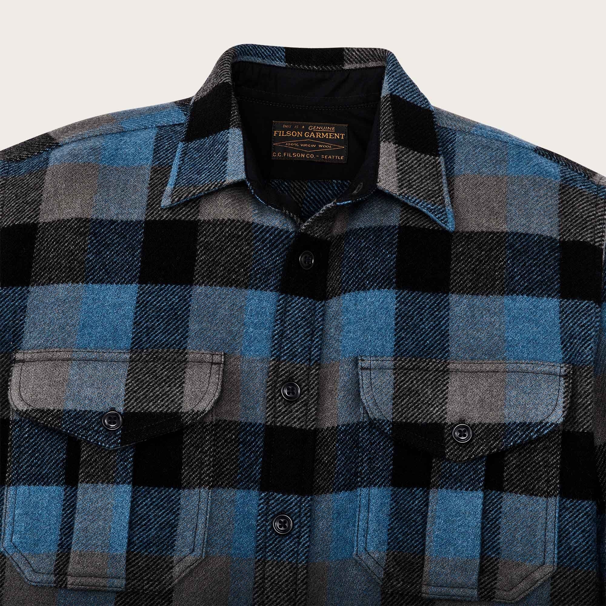 Northwest wool shirt by Filson Bering blue / gray h (Blue)
