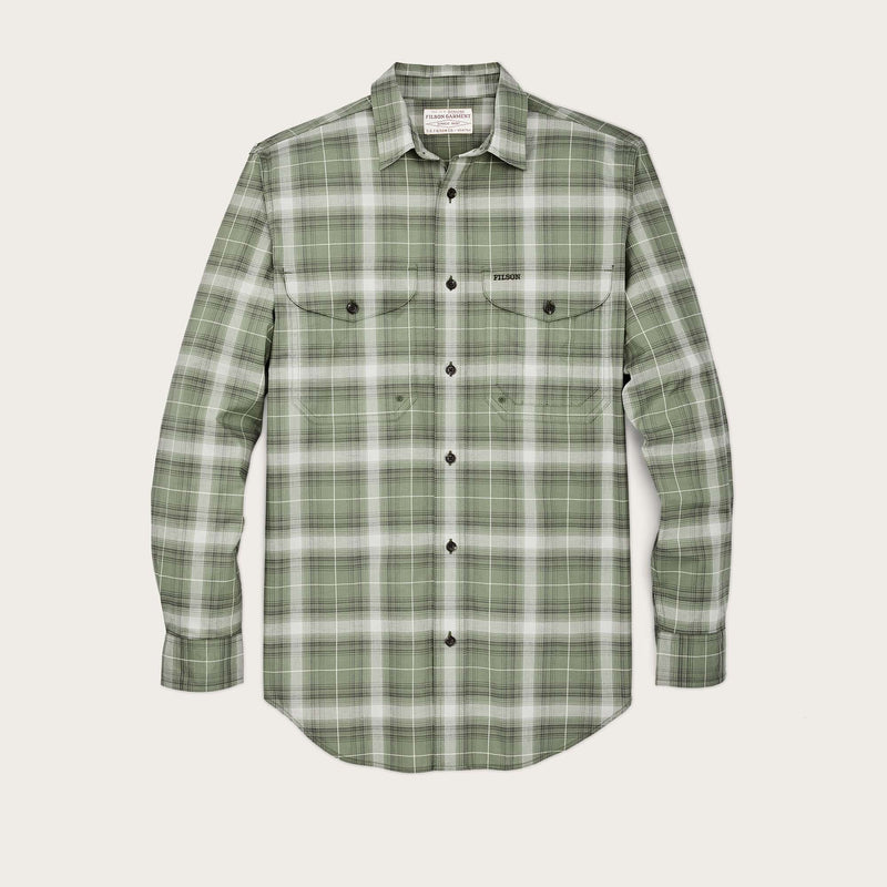 Twin lakes sport shirt par Filson | Green / gray ombre plaid (Green)
