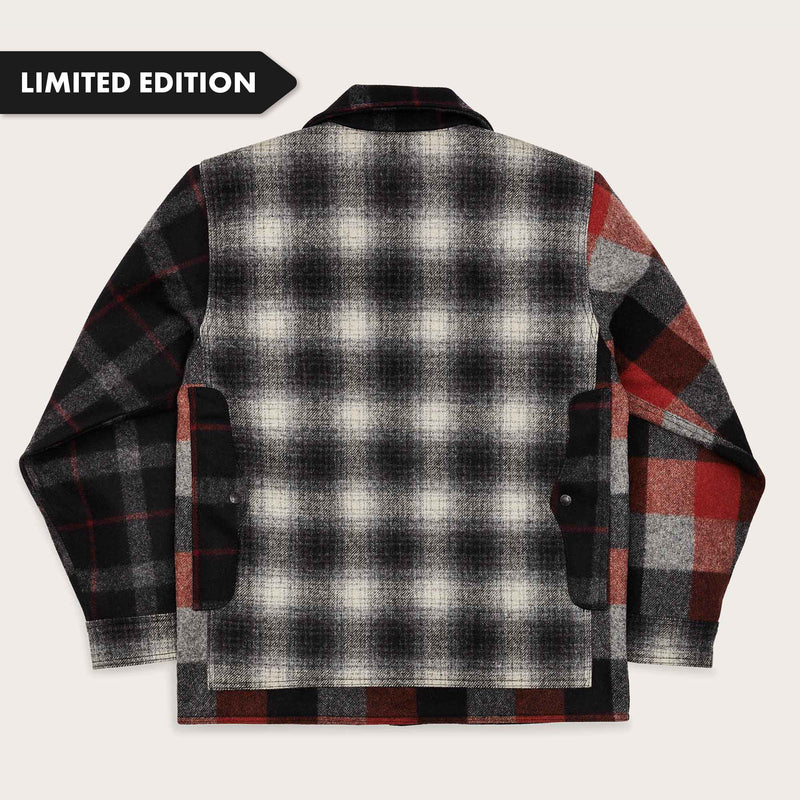 125th anniversary archival mackinaw wool cruiser by Filson | Charcoal rust patchwork (Red)
