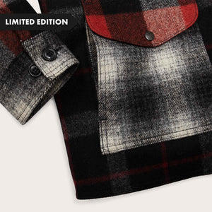 125th anniversary archival mackinaw wool cruiser by Filson | Charcoal rust patchwork (Red)