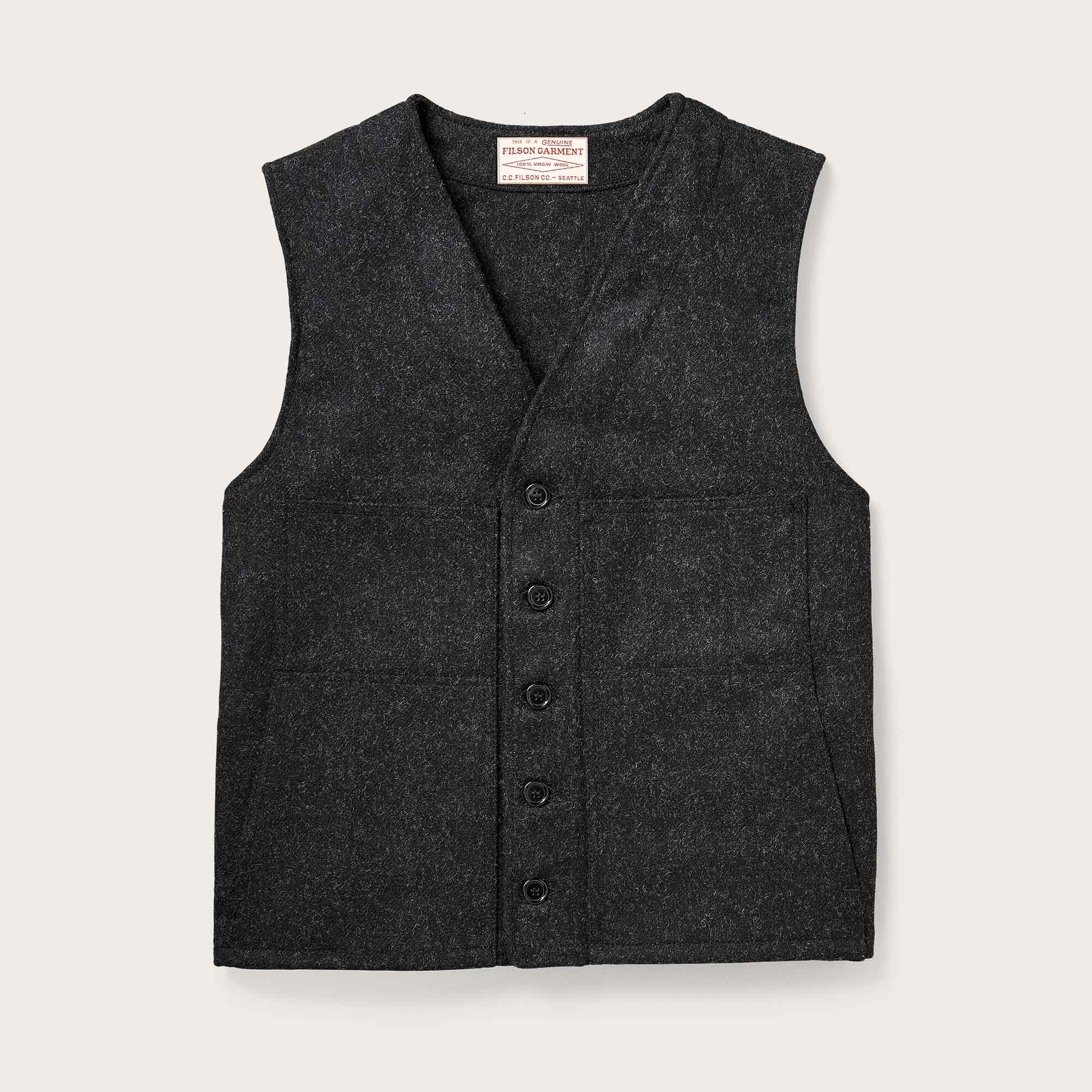 Mackinaw wool vest by Filson Charcoal Grey