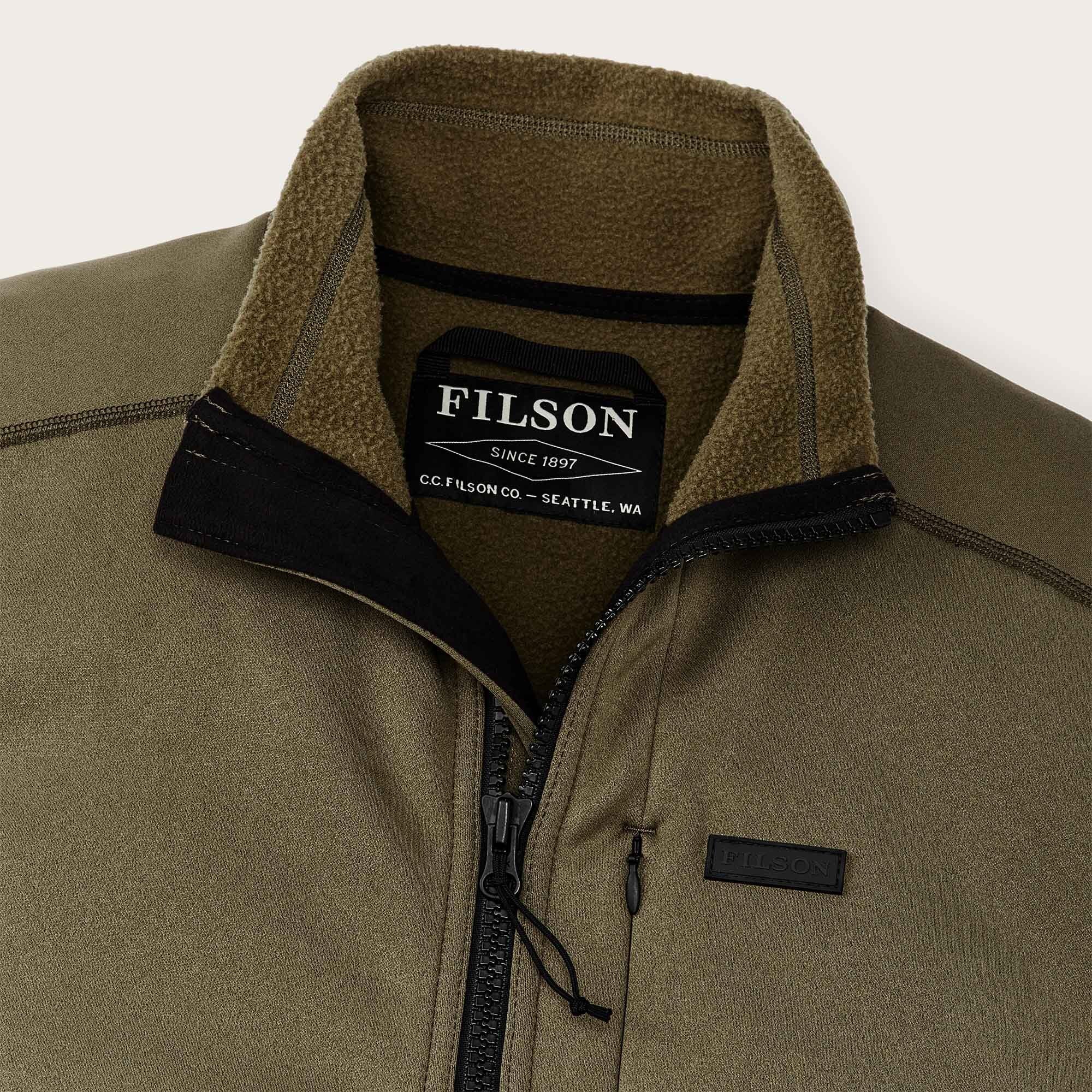 Granite ridge fleece vest by Filson Field olive Green