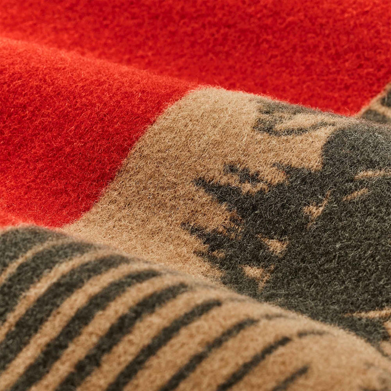Jacquard wool vest by Filson | Red/khaki/forest multi (Red)