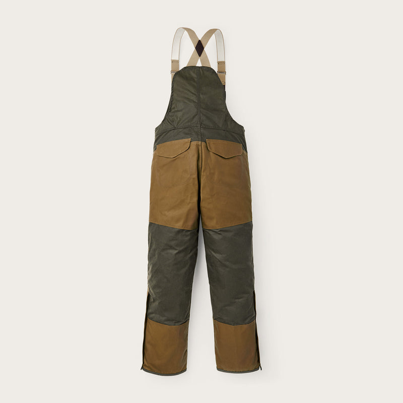 Double hunting bibs with zipper di Filson | Otter green / dark tan (Beige)
