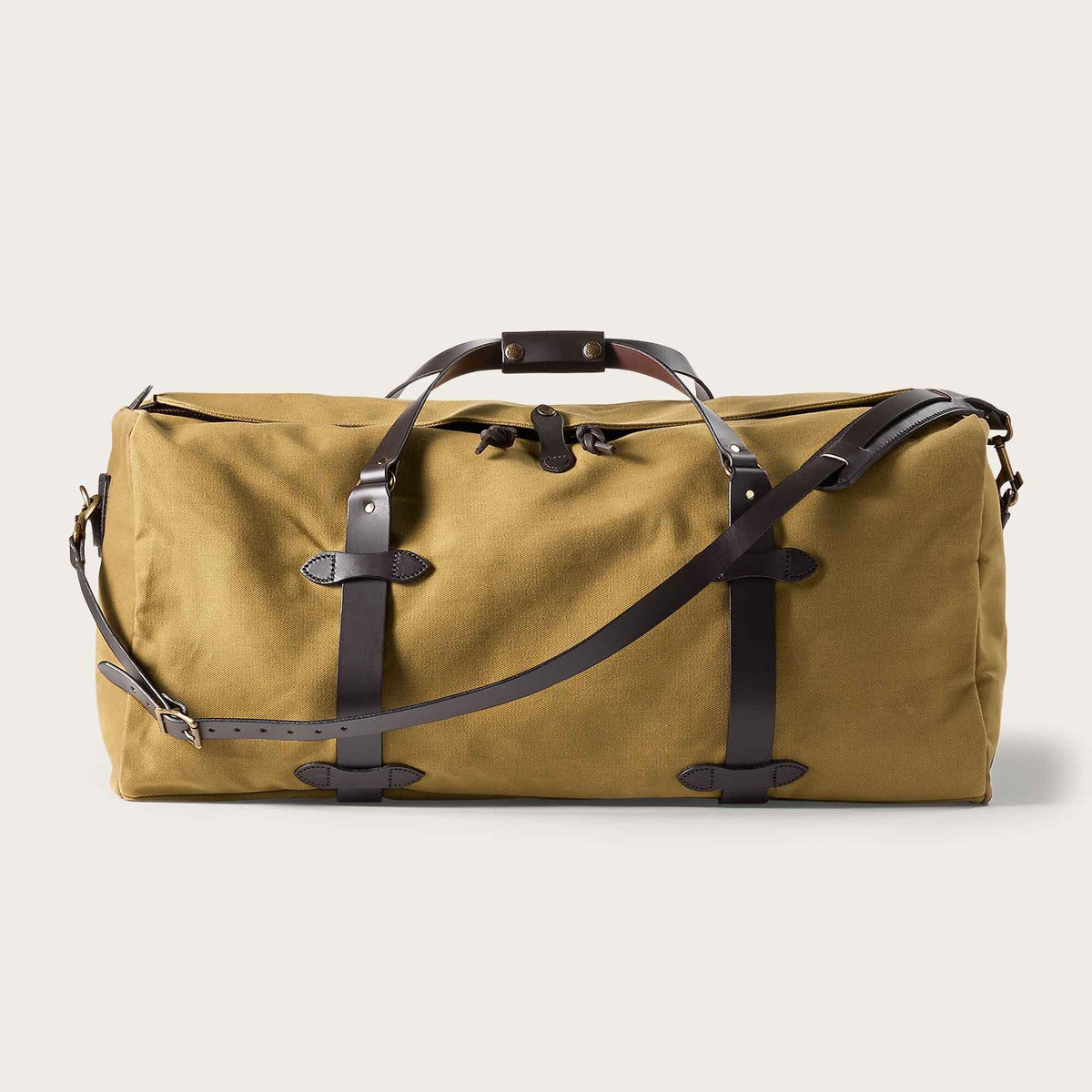 Large rugged twill duffle bag by Filson Tan (Beige)