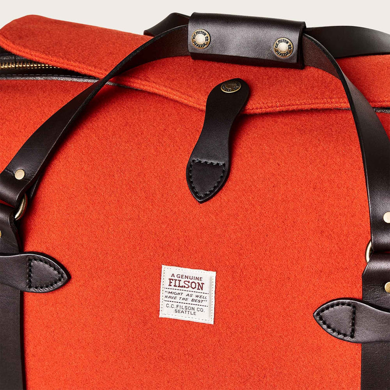 Medium mackinaw wool duffle by Filson | Flame (Orange)
