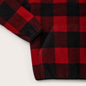 Okanogan wool pullover by Filson | Red black buffalo check (Red)