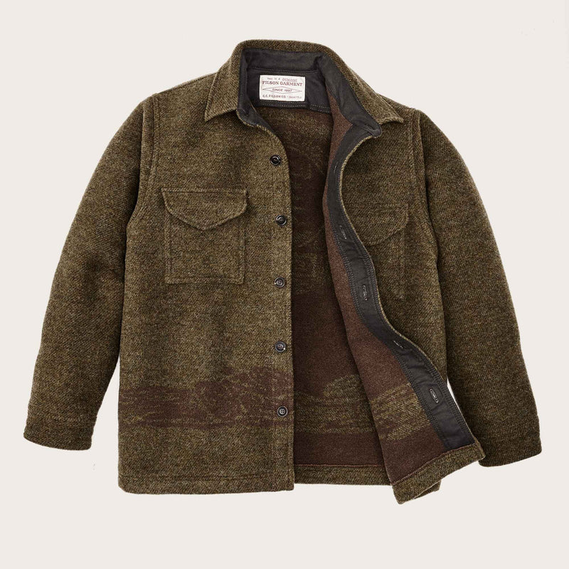 Ccc jacquard wool jac-shirt by Filson | Olive brown multi (Brown)