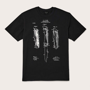 Pioneer graphic t-shirt by Filson | Black / knife patent (Black)