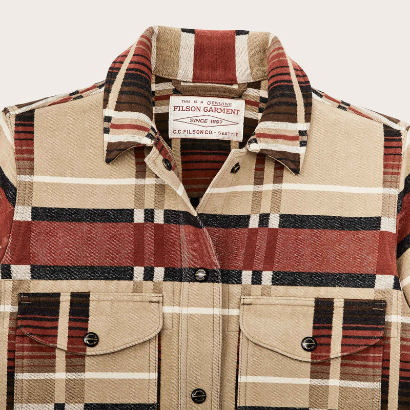 Women's beartooth work coat by Filson | Bloodstone / tan ombre (Multicolor)