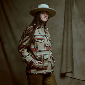 Women's beartooth work coat by Filson | Bloodstone / tan ombre (Multicolor)